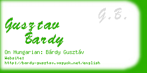 gusztav bardy business card